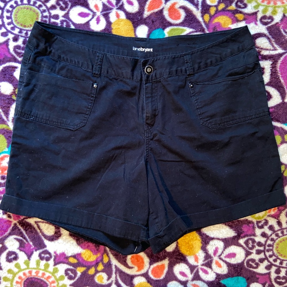 Lane Bryant Size 16 Black Shorts